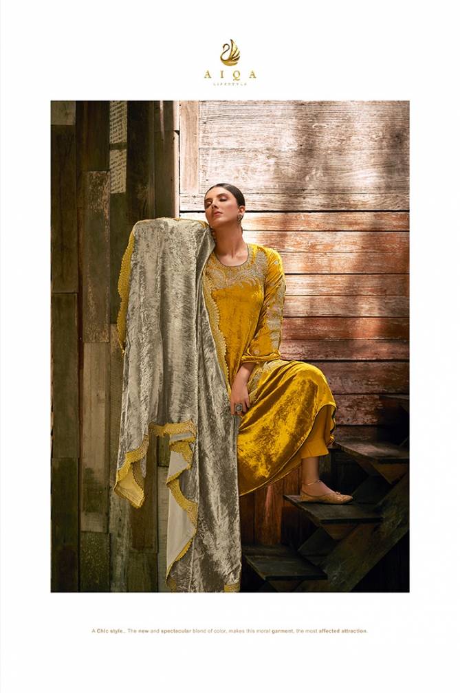 Elie By Aiqa Pure Velvet Top Bottom With Dupatta Dress Material Catalog